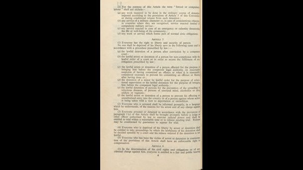 The European Convention on Human Rights and Fundamental Freedoms