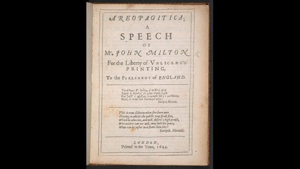 Areopagitica by John Milton, 1644